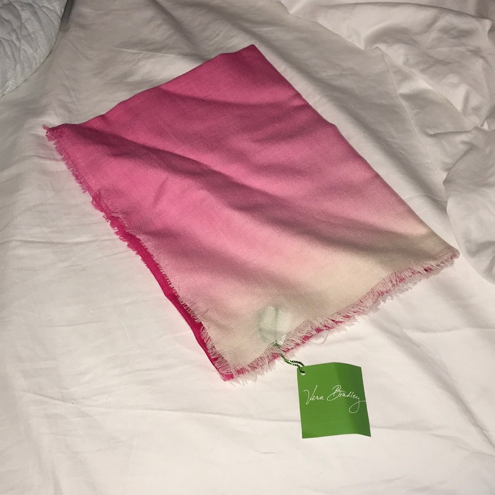 Vera Bradley pink ombré soft wool scarf NWT